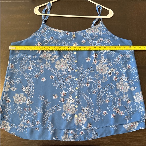 Blue Floral Button-Front Cami - Picture 4 of 5